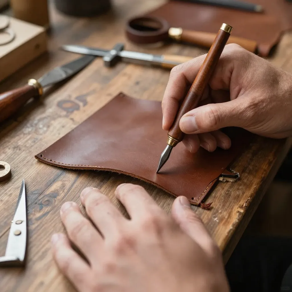 Natural photography of leather craft